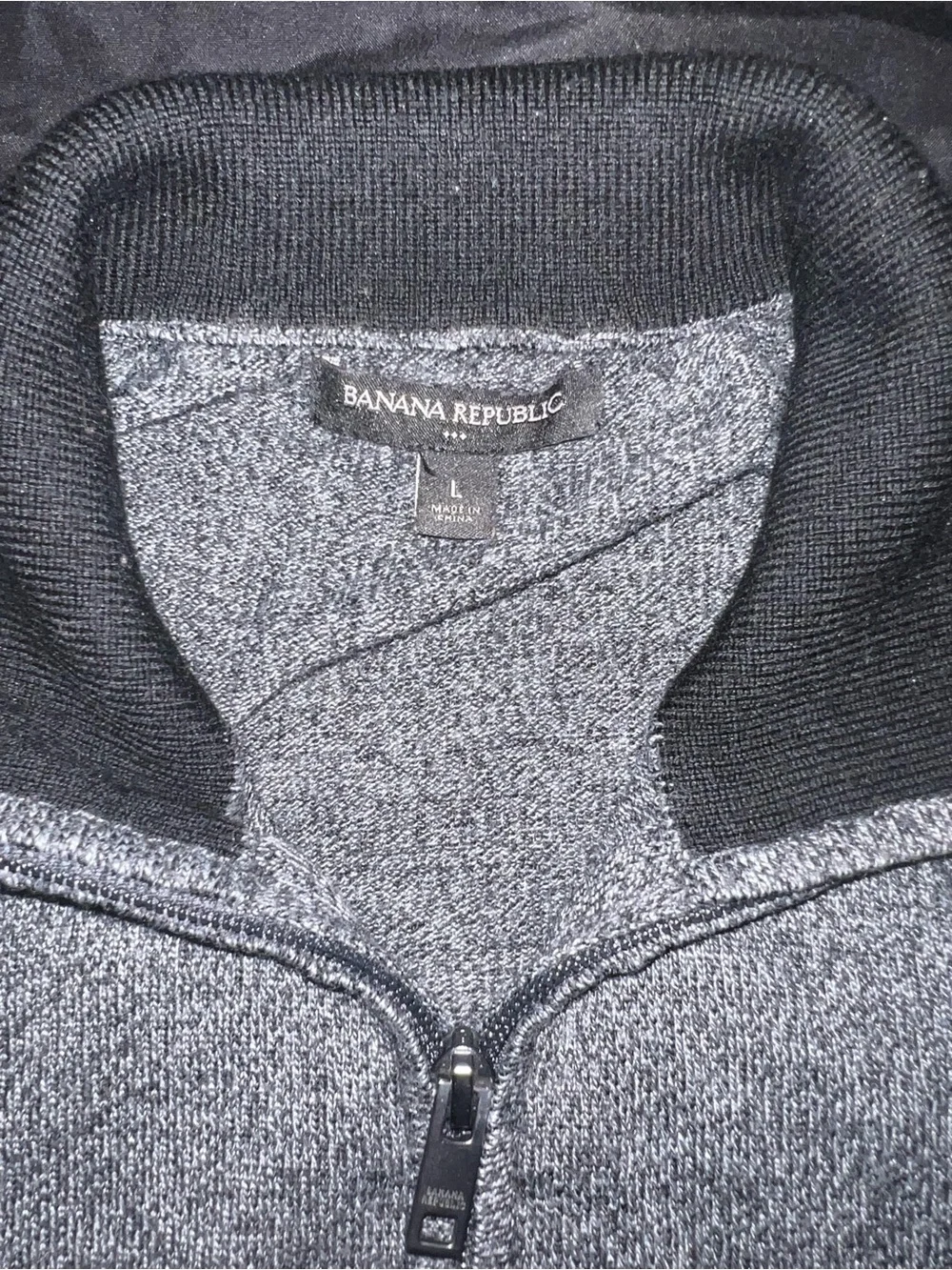 Banana Republic Gray Full-Zip Men's Sweater Jacket